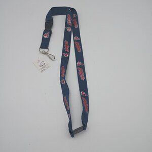Lanyard Neck Clip Keychain  Cleveland Indians